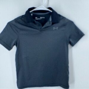 Under Armour Black and Gray Polo Shirt Short-Sleeved
